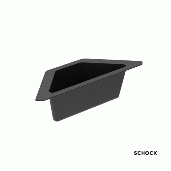 Schock Μπωλ Γωνιακό Κρεμαστό Ανθρακί ABS 629733