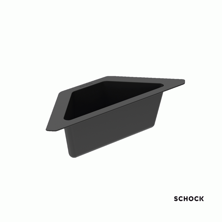 Schock Μπωλ Γωνιακό Κρεμαστό Ανθρακί ABS 629733
