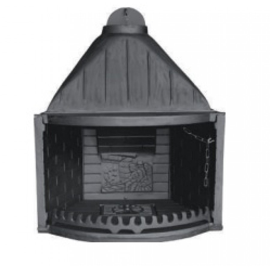 T80 Round| Μαντεμένιο τζάκι - Ανοιχτού τύπου