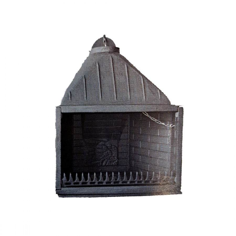 T80 Flat| Μαντεμένιο τζάκι - Ανοιχτού τύπου