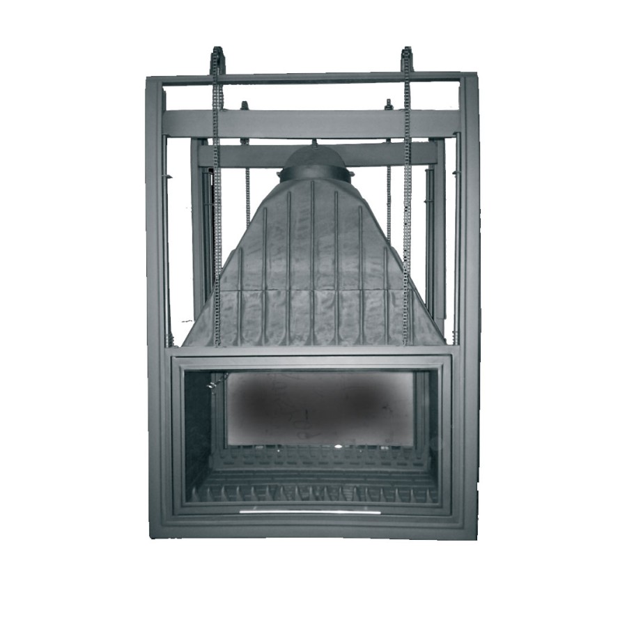 T90 Flat See Through| Μαντεμένιο τζάκι - Κλειστού τύπου