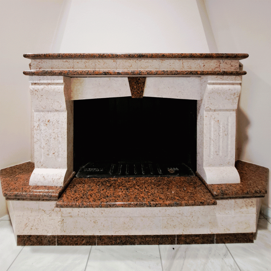 Εστία τζακιού από μαντέμι