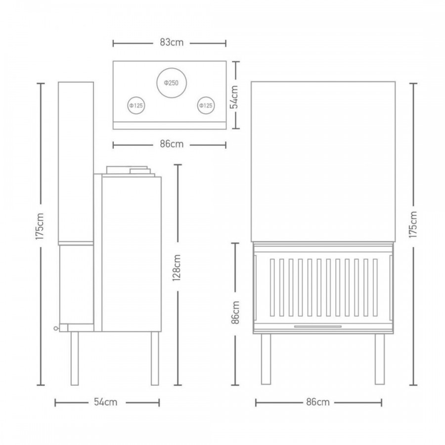 Ενεργειακό Τζάκι Αερόθερμο| W PANORAMA