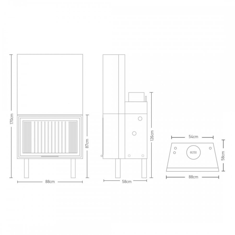 Ενεργειακό τζάκι Λέβητας| W 80 BD BOILER