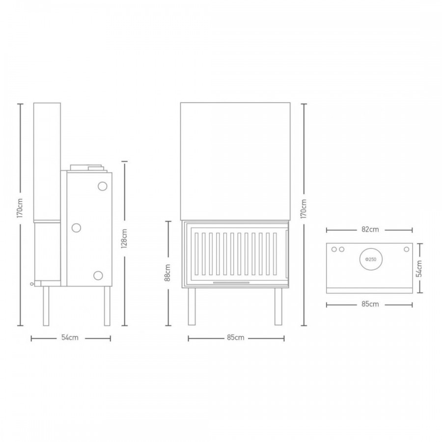 Ενεργειακό τζάκι Λέβητας| W 80 BD BOILER CORNER