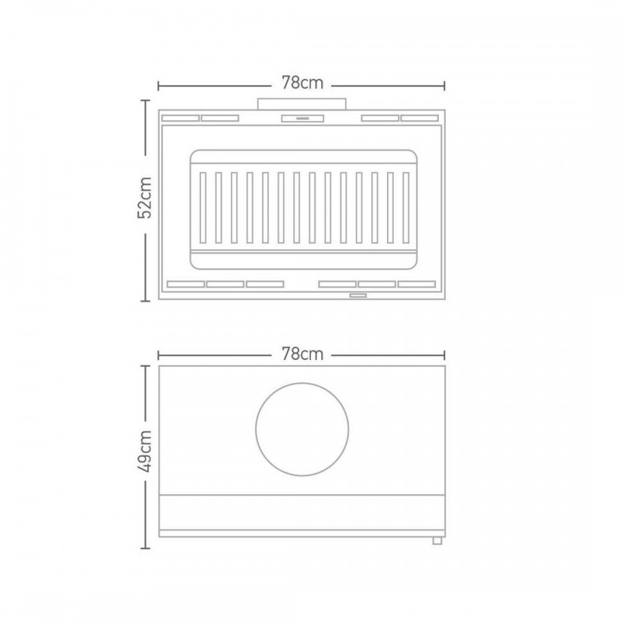 Ενεργειακό τζάκι αερόθερμο| WCC 80 Κασετίνα CORNER